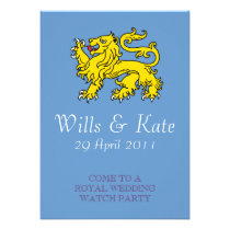 Royal Wedding Watch Party Invitation (Blue) invitations
