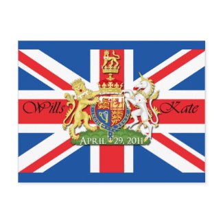 Royal Wedding Wills and Kate postcard