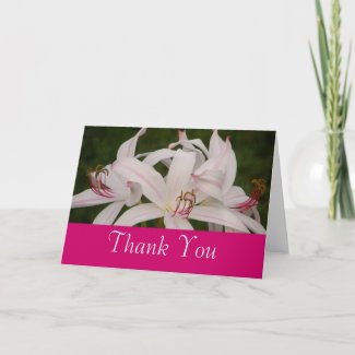 Royal White Thank You card