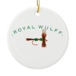 Royal Wulff Fly - White Christmas Tree Ornaments