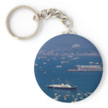 Royal yacht "Britannia" arriving in Victoria Harbo Key Chains