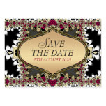 Royale Bohemian Save the Date Announcement Business Card Template