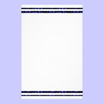 Royally Blue-Bordered Stationery stationery