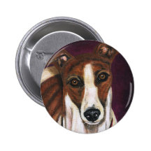 Royalty - Greyhound Art Pinback Buttons
