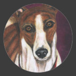Royalty - Greyhound Art Round Sticker
