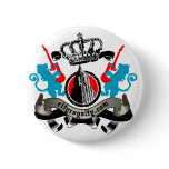 Royalty Lion Crest Pinback Buttons