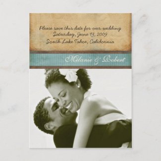 Royalty Save the Date postcard