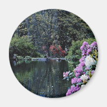 Rozelle Lake, Ayr, Scotland  flowers Magnets