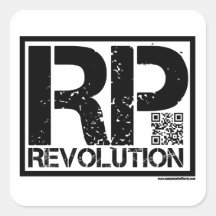 RP Revolution QR Design | Ron Paul Square Stickers