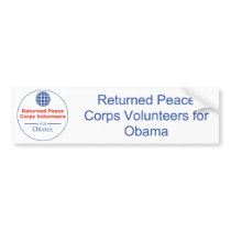 RPCVS For Obama Bumper Sticker bumper stickers