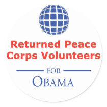 RPCVS For Obama Stickers
