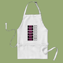 RPG Ability Score (Black & Pink) aprons