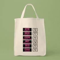 RPG Ability Score (Black & Pink) bags