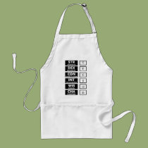 RPG Ability Score (Black & White) aprons