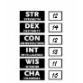 RPG Ability Score (Black & White) Tee Shirts