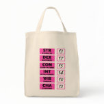 RPG Ability Score (Pink & Black) Bag