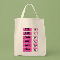 RPG Ability Score (Pink & Black) bags