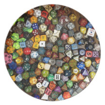 RPG game dice Plate