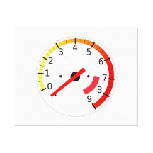 RPM Gauge Stretched Canvas Prints