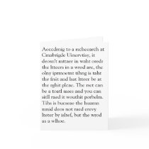 Rscheearch at Cmabrigde Uinervtisy Geretign Crad cards