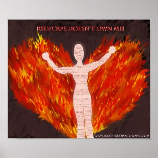 RSD/CRPS Angel with Fire Wings print