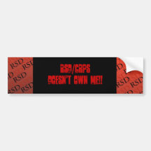 RSD/CRPS Doesn't Own Me Sticker Bumper Sticker