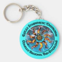 RSD/CRPS Flaming Hand & Leg Starburst KeyChain