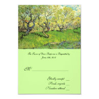 RSVP, acceptance card, Orchard in Blossom Personalized Invitation