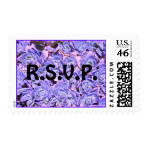 RSVP Altered Blue Floral Succulents Postage postage
