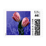 RSVP And Two Pink Tulips Wedding Postage