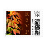 RSVP Autumn Wedding Postage Stamp stamp