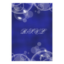 Rsvp azul del invierno de la burbuja que casa #2 comunicados personalizados