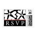 RSVP B&W Love Flower Postage Stamp