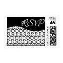 RSVP Black and White Swirl Postage postage by JoyOfLife RSVP Black and White Swirl Postage postage