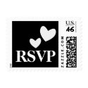 RSVP Black Hearts Postage postage