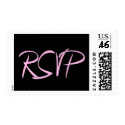 RSVP Black & Pink postage by dndartstudio RSVP Black & Pink postage