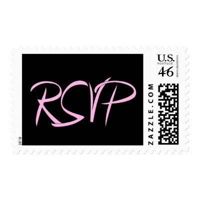 RSVP Black & Pink Stamps by dndartstudio