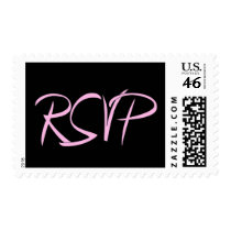 RSVP Black & Pink postage