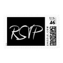 RSVP Black & White Postage Stamp by dndartstudio RSVP Black & White Postage Stamp