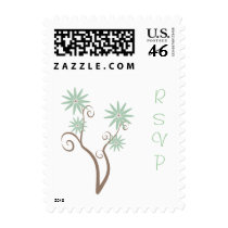 RSVP -  Blossom Blue Flower - Postage postage