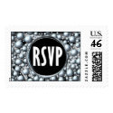 RSVP Blue Chrome postage by dndartstudio RSVP Blue Chrome postage