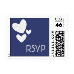 RSVP Blue Heart Postage