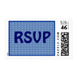 RSVP blue Postage Stamp