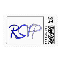RSVP Blues Postage Stamp by dndartstudio RSVP Blues Postage Stamp