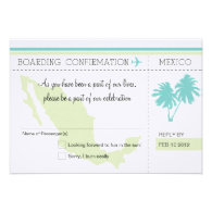 RSVP Boarding Pass TO MEXICO Custom Announcement