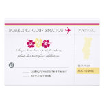 RSVP Boarding Pass TO Portugal invitations