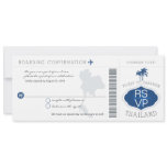 RSVP Boarding Pass to Thailand Wedding Invitation