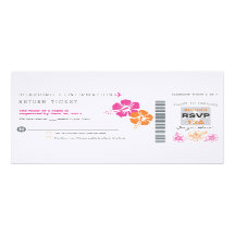 RSVP Boarding Pass Wedding Custom Invites