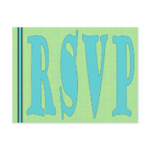 RSVP Card-GreenAqua postcards