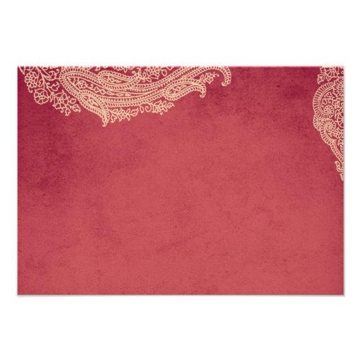 RSVP Card - Indian Mehndi Personalized Announcement